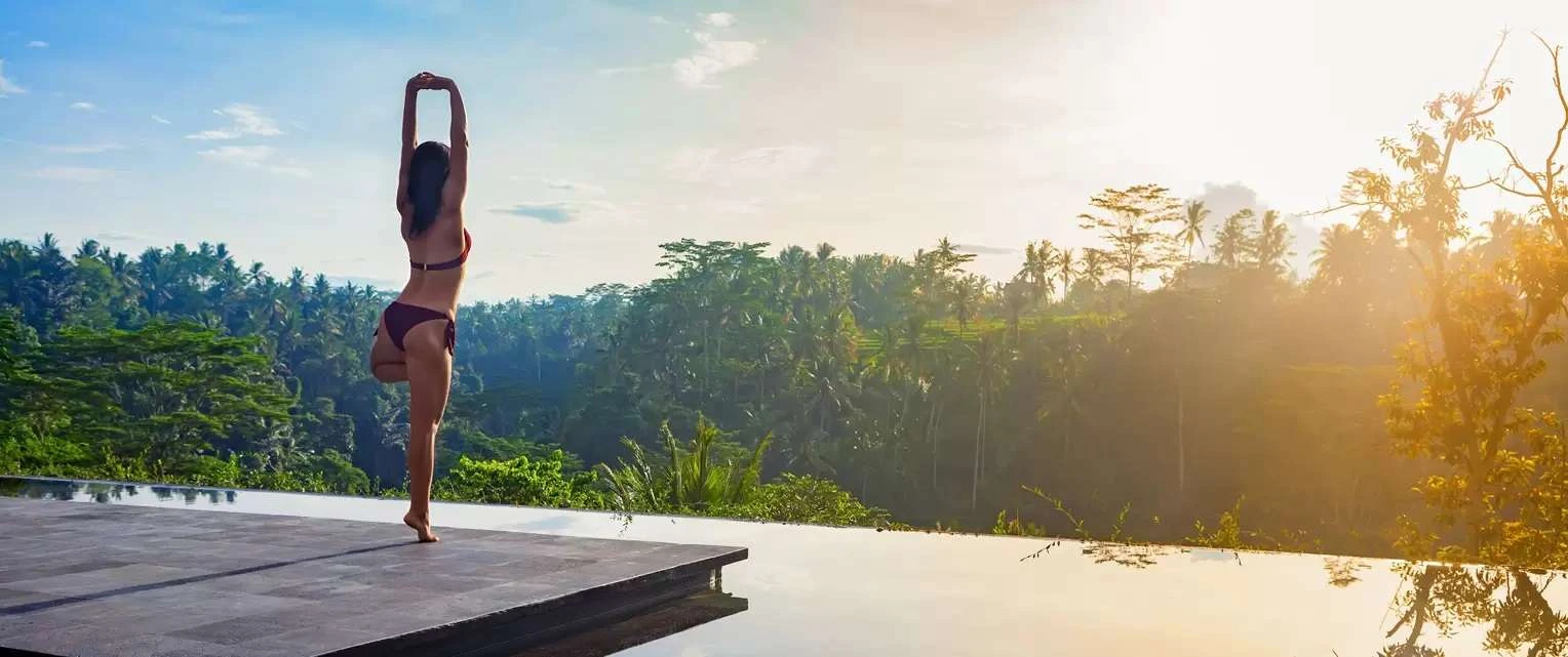 Ayurveda retreat setup with herbs